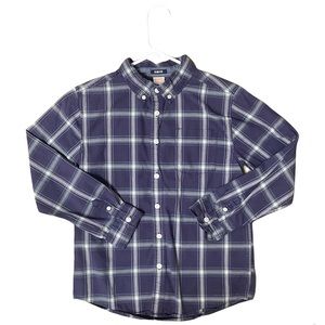 Blue Buttoned-Down Collared Shirt - Size L (10-12)